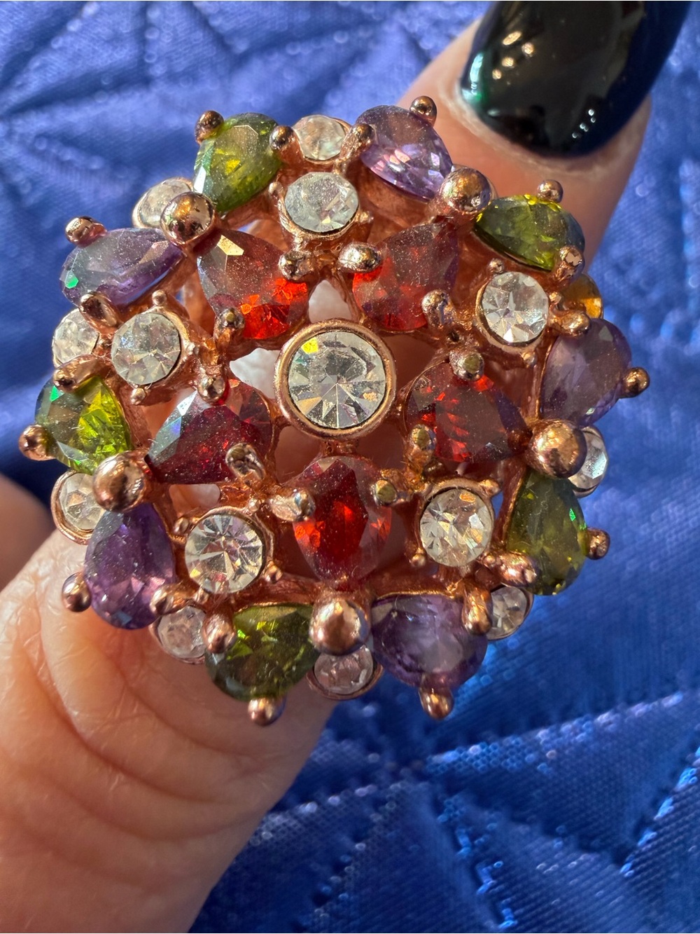 Park Lane Multicolor Sparkling Statement Ring – Size 8